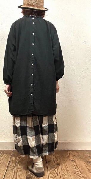 画像3: sun valley（サンバレー）　コットンダブルガーゼ製品染め2wayチュニック (3)