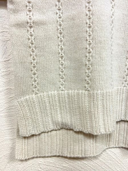 画像11: nachukara（ナチュカラ）　ラムウール混ニットストライプ柄網プルオーバー (11)