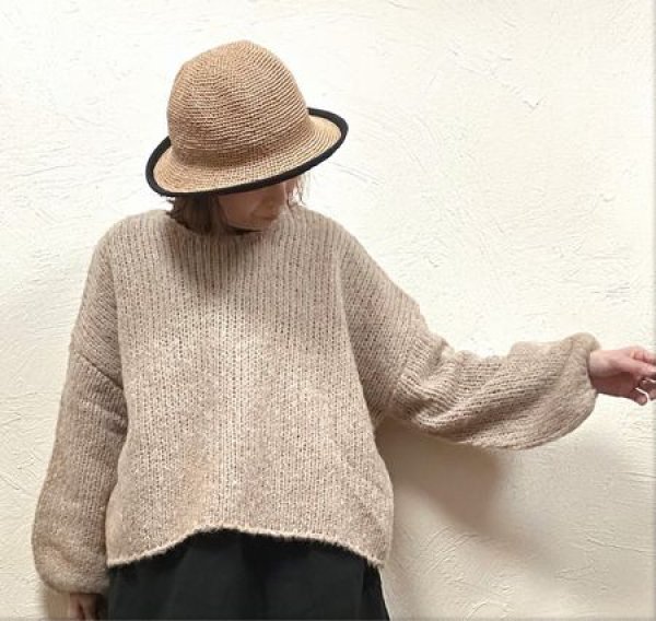 画像1: ichi（イチ）　アクリルウール混ニットプルオーバー (1)