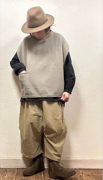 画像2: heavenly(ヘブンリー）　コットンウールミックスベスト (2)